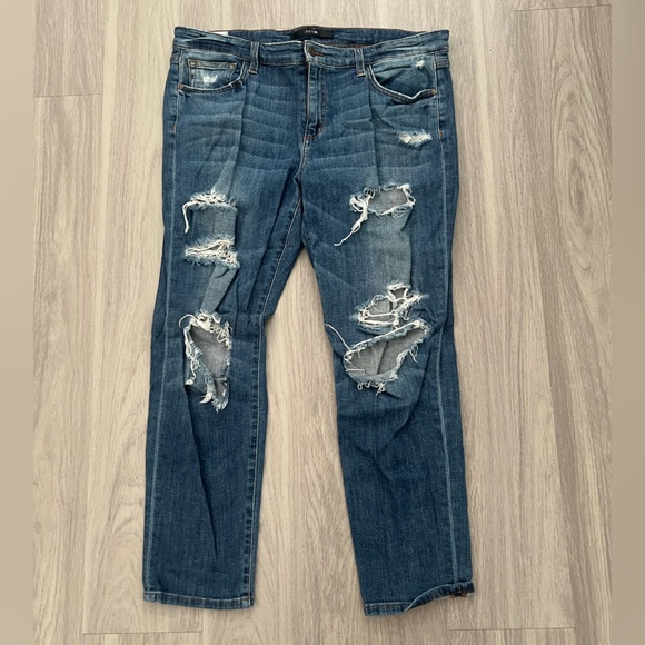 Joe's Jeans Denim - Joe's Jeans Distressed Blue Women's slim Cropped Jeans size 16